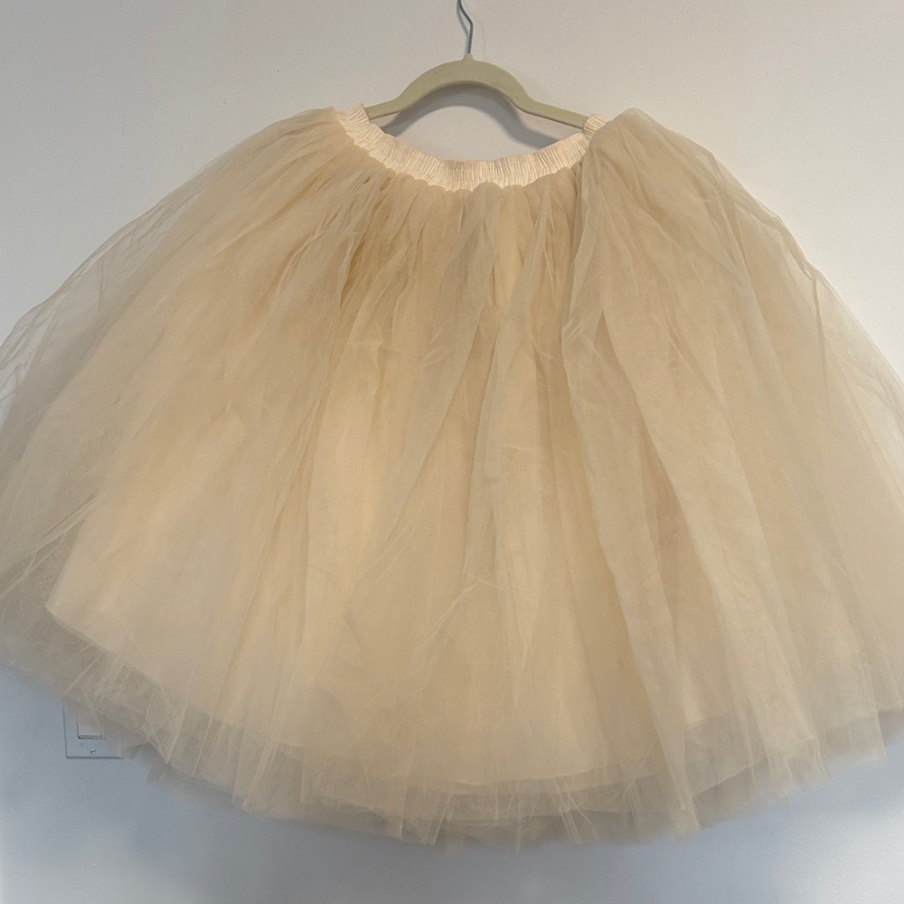 Elegant Cream Tulle Skirt